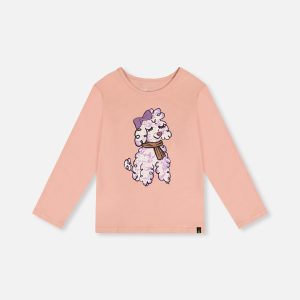 Long Sleeve Organic Cotton T-Shirt Pink - Image 11