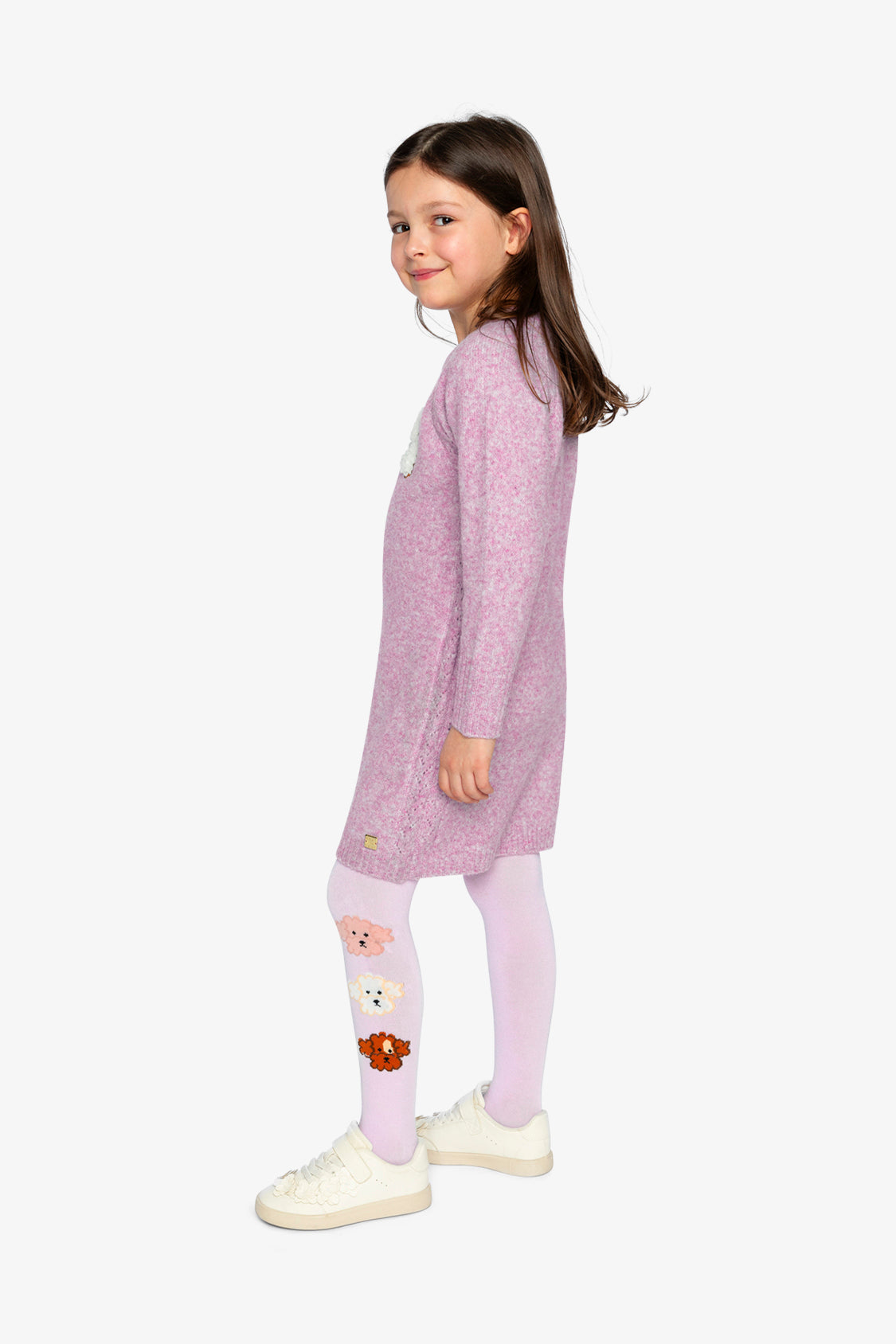 Poodle Knit Dress Lavender - Image 3