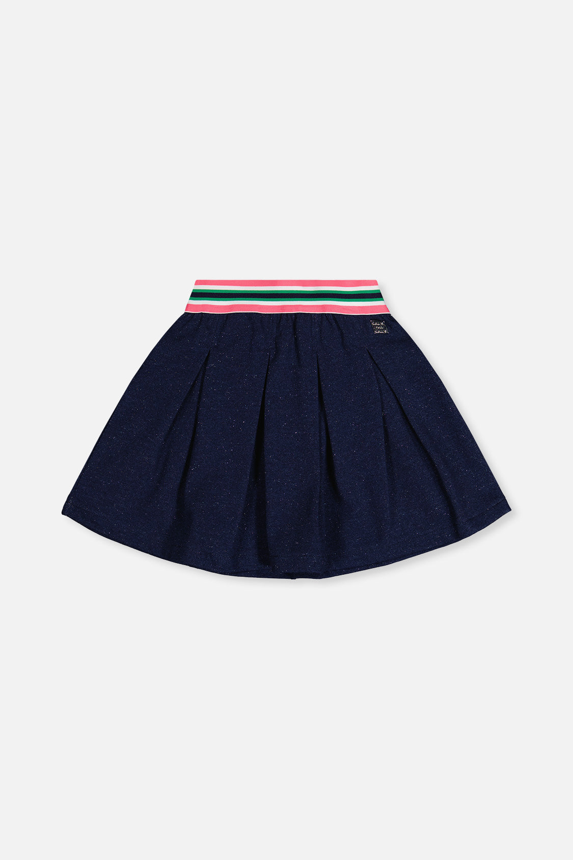 Pleated French Terry Skirt Navy Blue Denim - Image 12