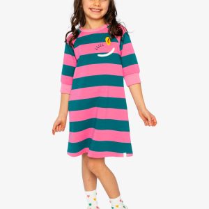 Engineer Stripe Dress Pink And Green Stripes - Image 3