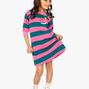 Engineer Stripe Dress Pink And Green Stripes - Image 4