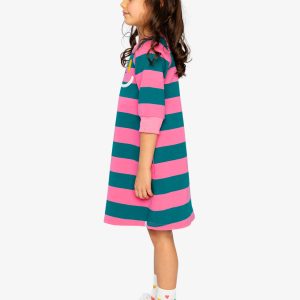 Engineer Stripe Dress Pink And Green Stripes - Image 5