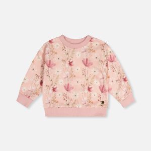 Sweatshirt Pink Printed Flowers - Image 8