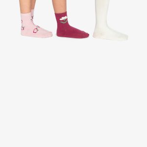 Alternative view of Socks Off-White And Pink