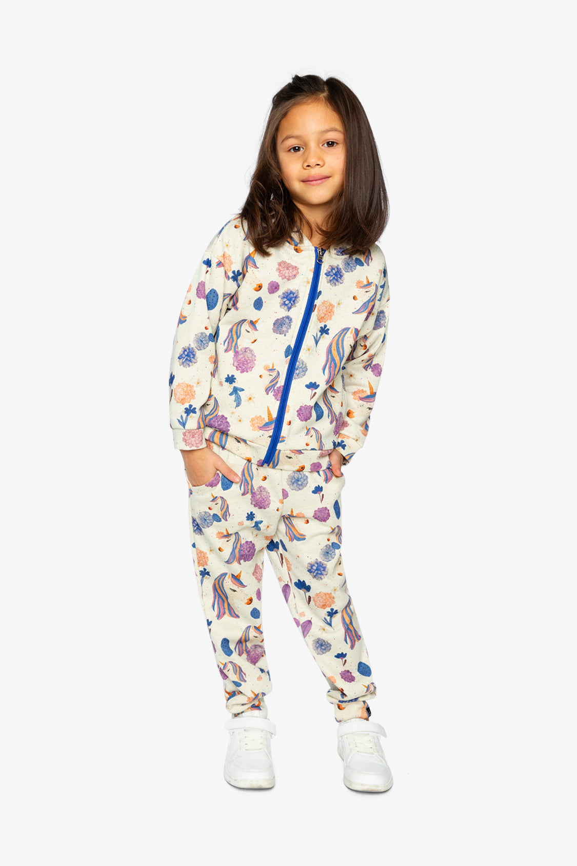 Sweatpants Beige Unicorn Print - Image 5