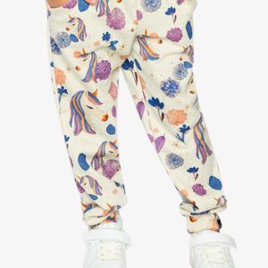 Alternative view of Sweatpants Beige Unicorn Print