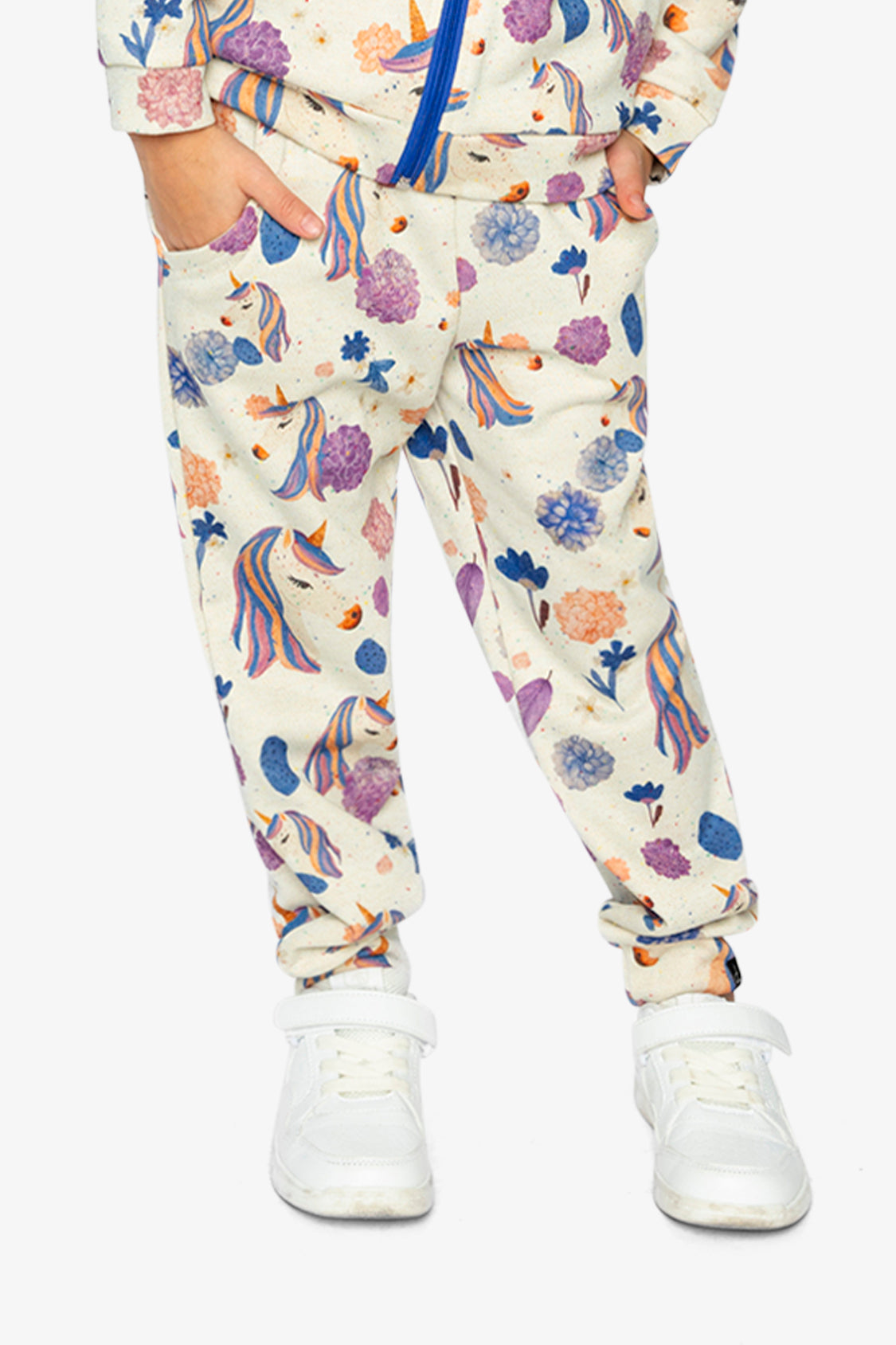 Sweatpants Beige Unicorn Print - Image 2