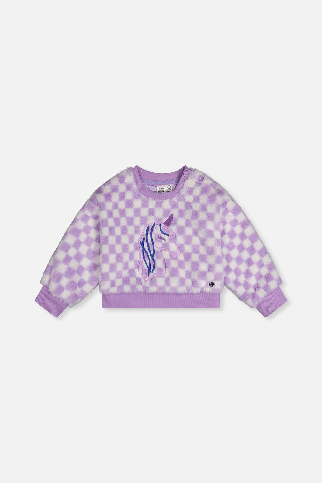 Faux Fur Top Lilac And White Tiles - Image 7