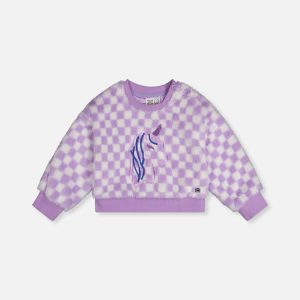 Faux Fur Top Lilac And White Tiles - Image 13