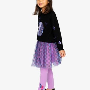 Organic Cotton Jersey Leggings Violet - Image 5