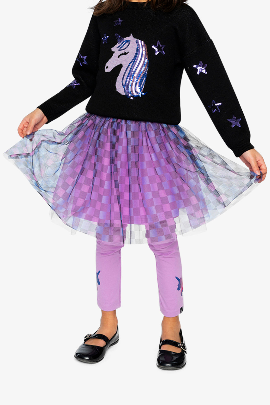 Organic Cotton Jersey Leggings Violet - Image 2