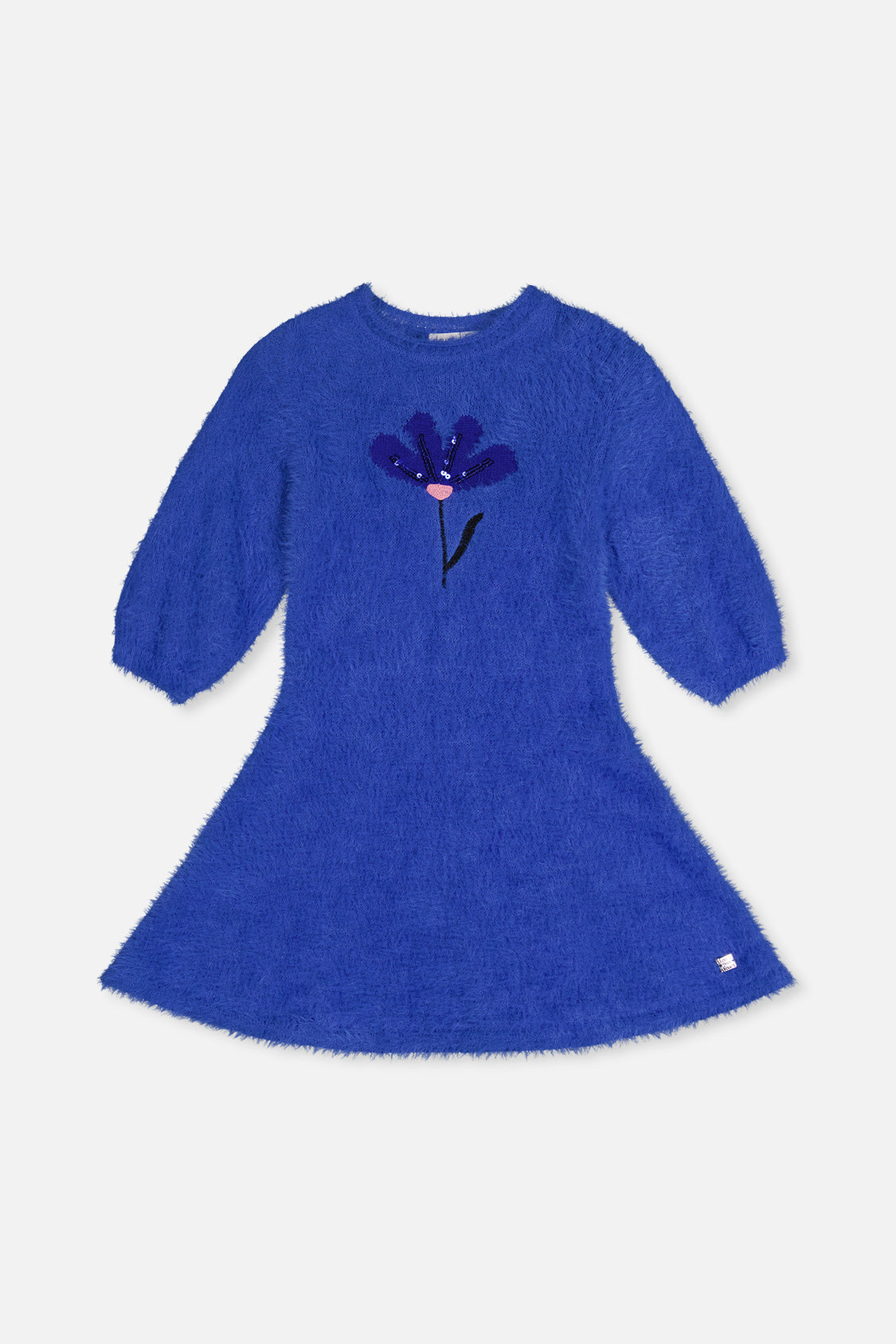Hairy Knitted Dress Royal Blue - Image 13