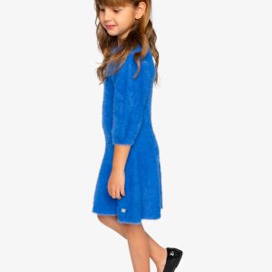 Hairy Knitted Dress Royal Blue - Image 3