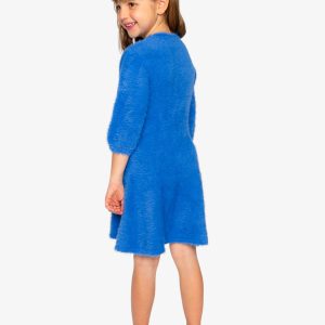 Hairy Knitted Dress Royal Blue - Image 4