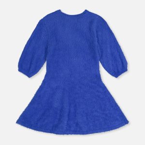 Hairy Knitted Dress Royal Blue - Image 5