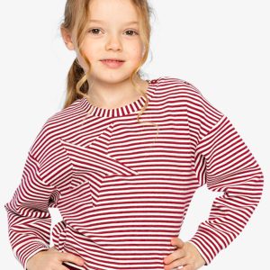 Alternative view of Soft Jersey Top Red And White Stripes