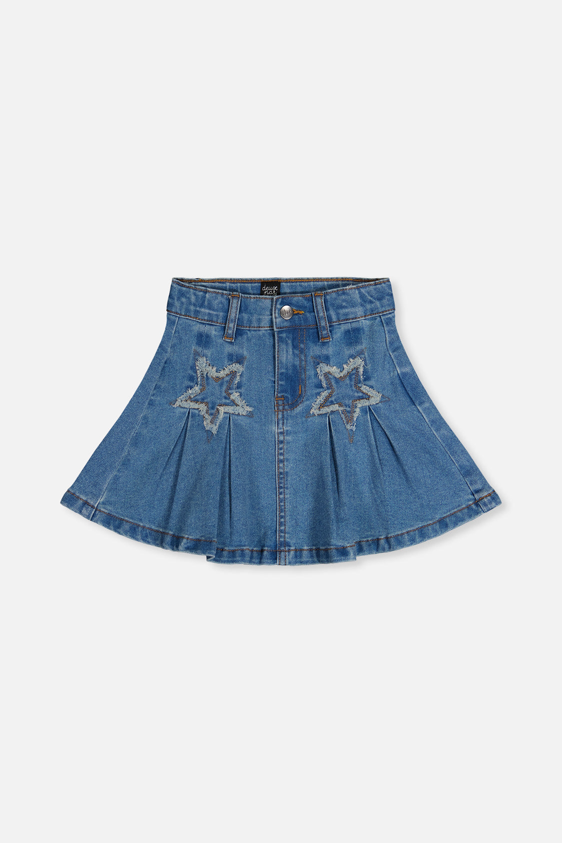 Pleated Skirt Navy Blue Denim - Image 11