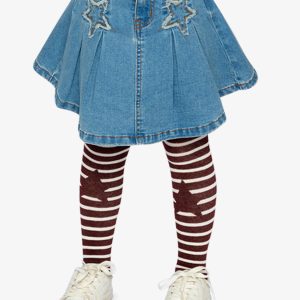 Alternative view of Pleated Skirt Navy Blue Denim