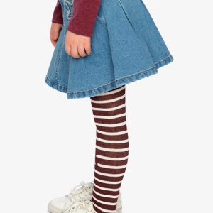 Pleated Skirt Navy Blue Denim - Image 3