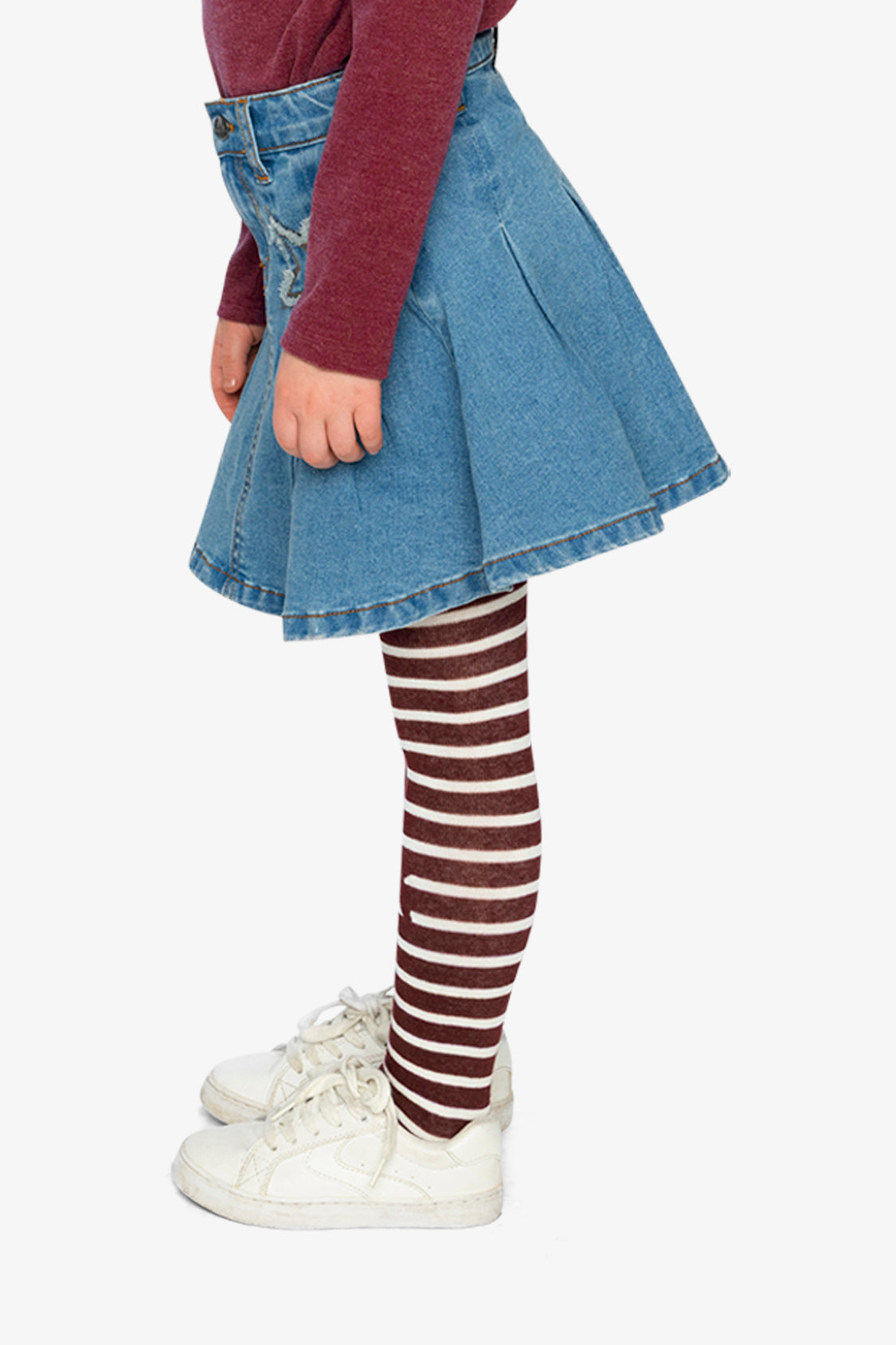 Pleated Skirt Navy Blue Denim - Image 3