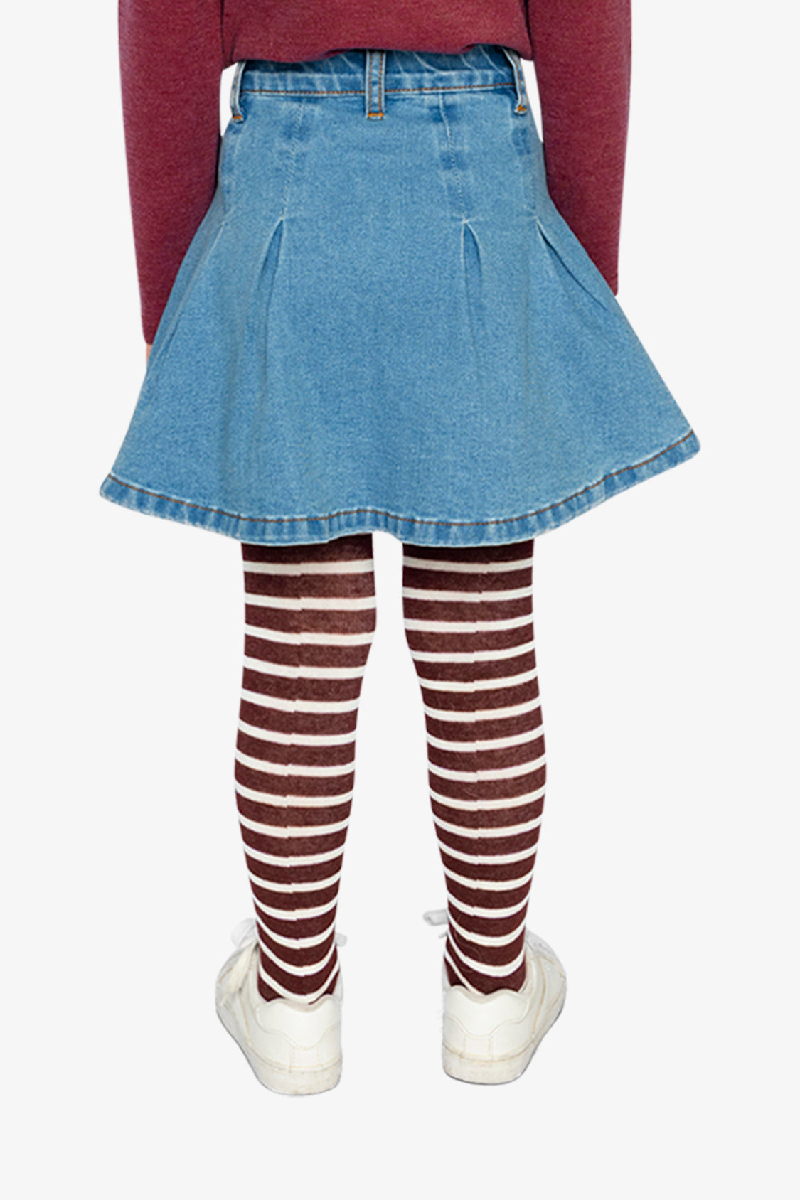 Pleated Skirt Navy Blue Denim - Image 4