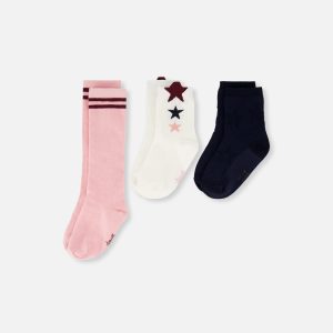 Socks Pale Dusty Pink And Navy