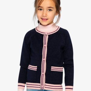 Alternative view of Knitted Cardigan Royal Blue And Pink