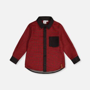 Button Down Shirt Black And Red Houndstooth - Image 10