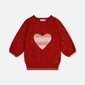 3/4 Sleeve Knitted Sweater Red - Image 9