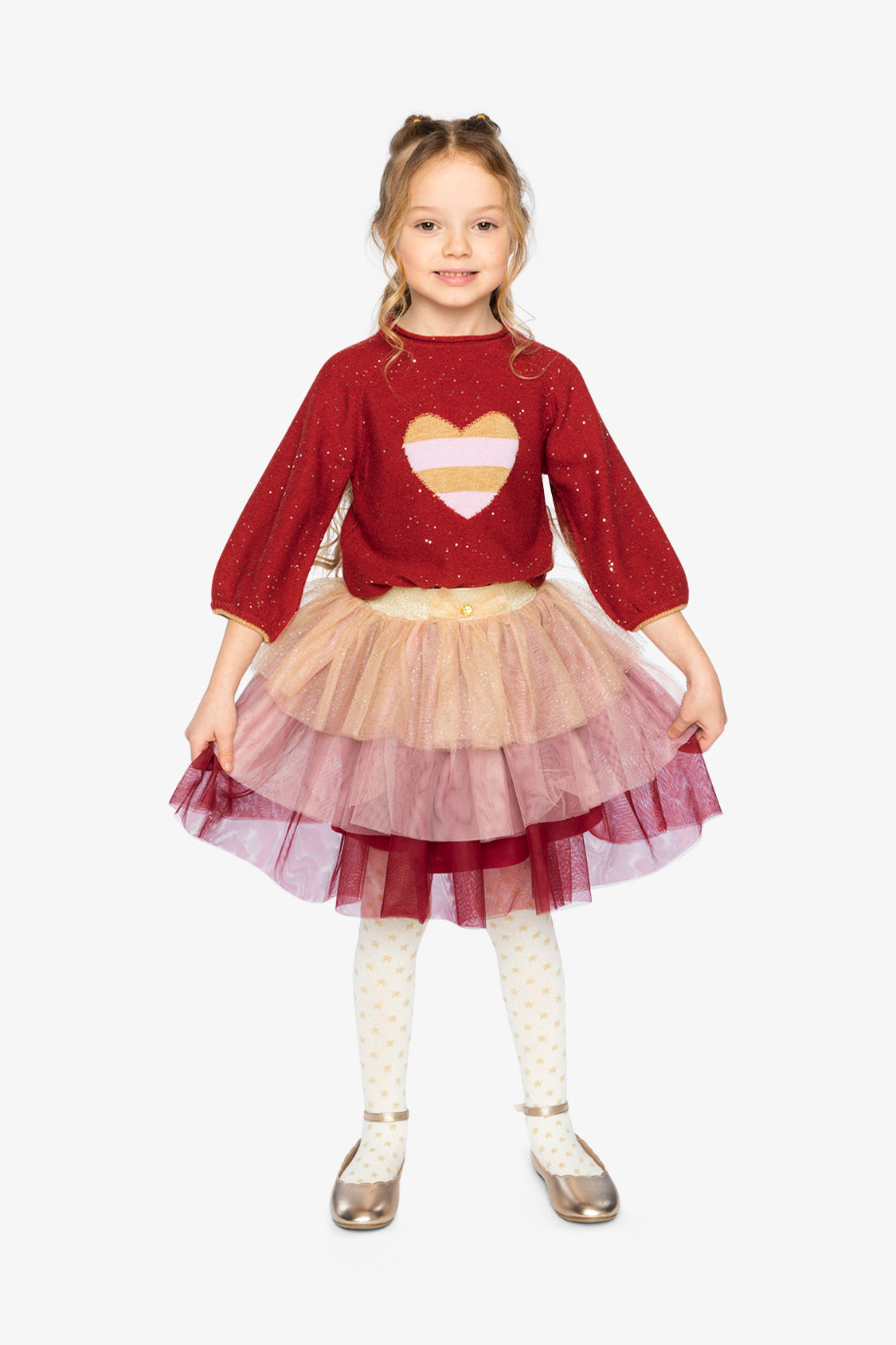 3/4 Sleeve Knitted Sweater Red - Image 5