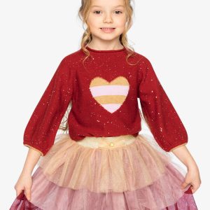 Alternative view of 3/4 Sleeve Knitted Sweater Red