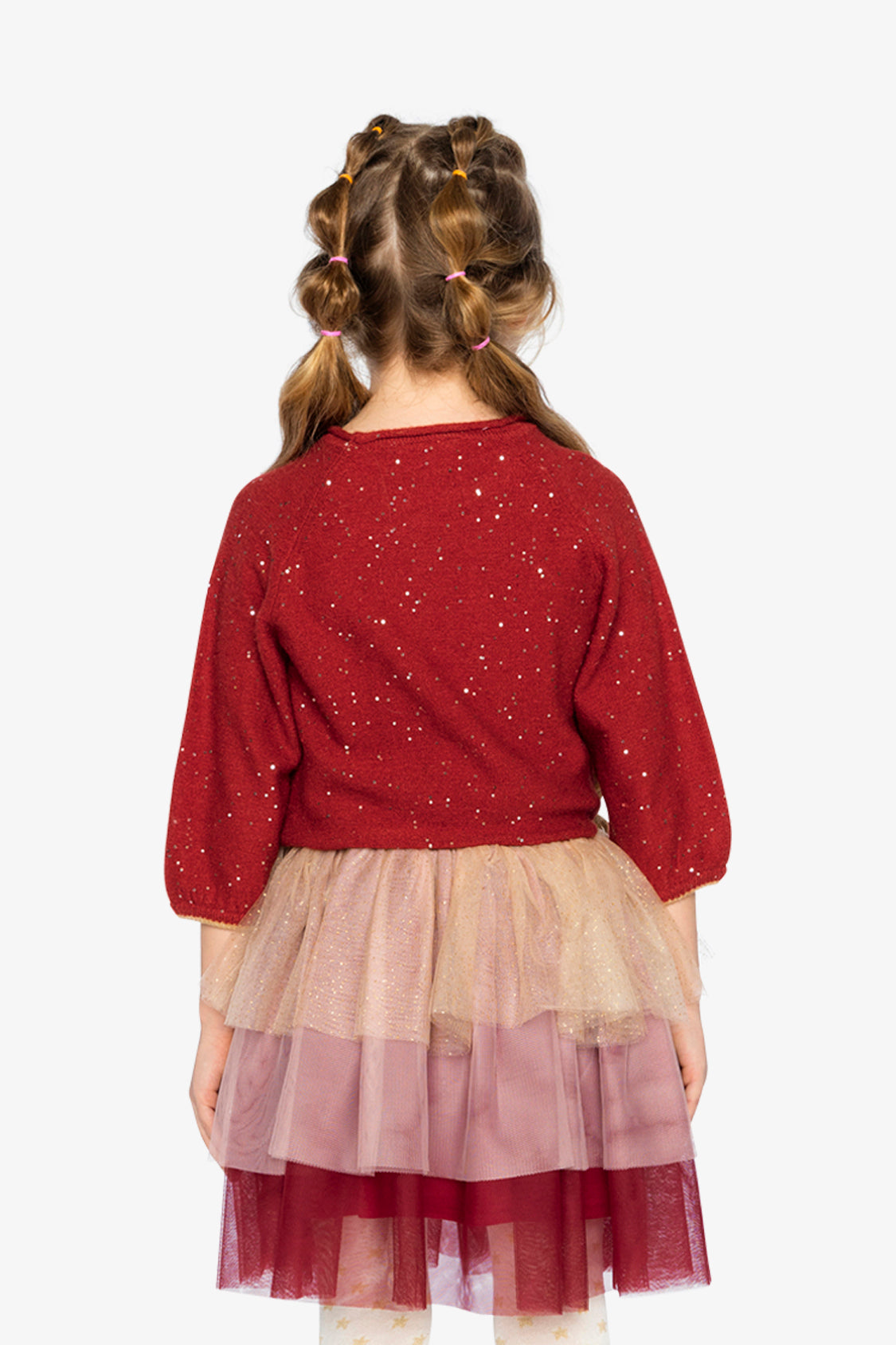 3/4 Sleeve Knitted Sweater Red - Image 4