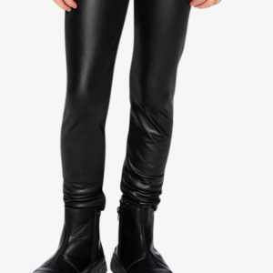 Faux Leather Leggings Black - Image 2