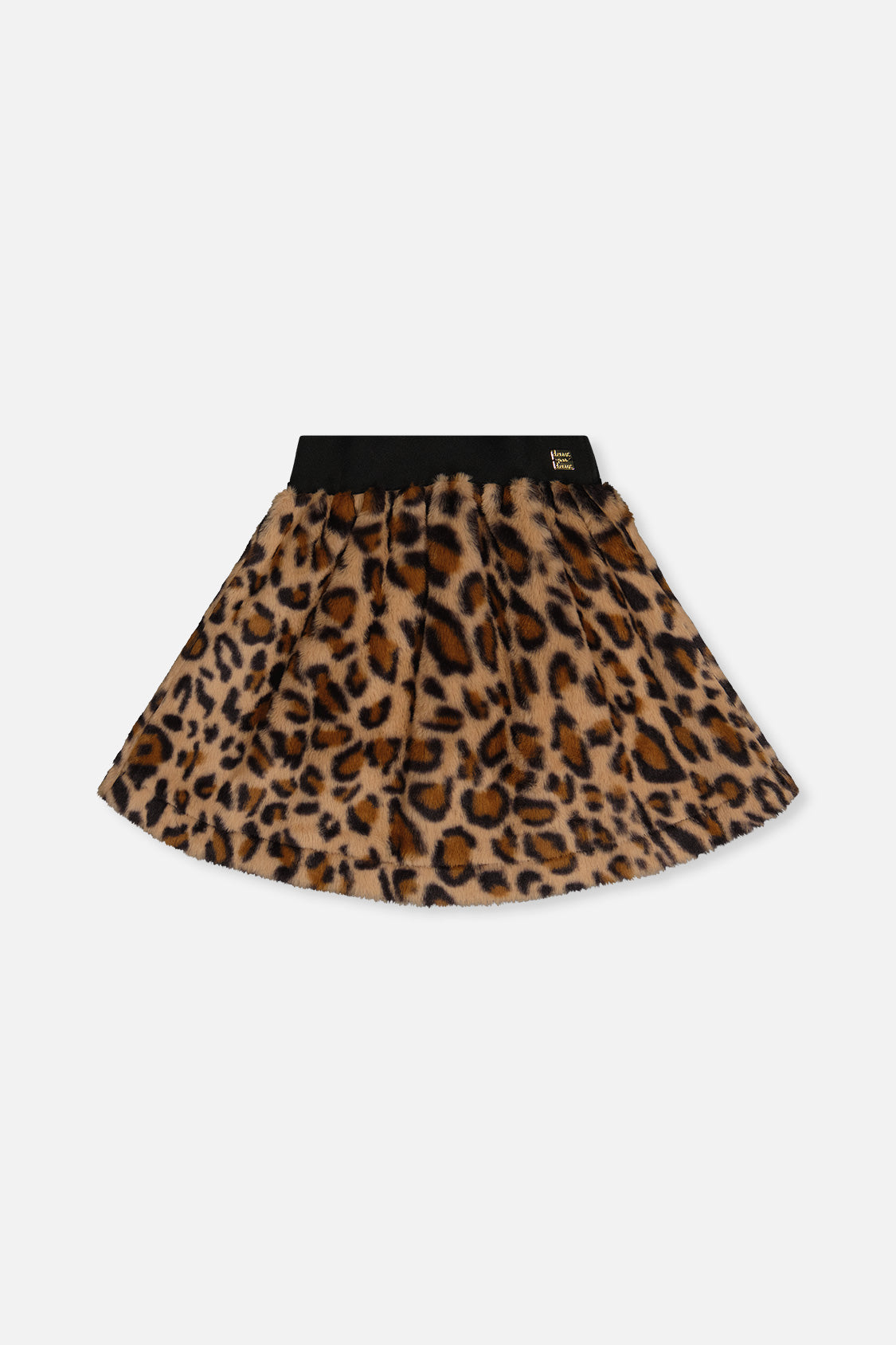 Faux Fur Skirt Brown Leopard Print - Image 14