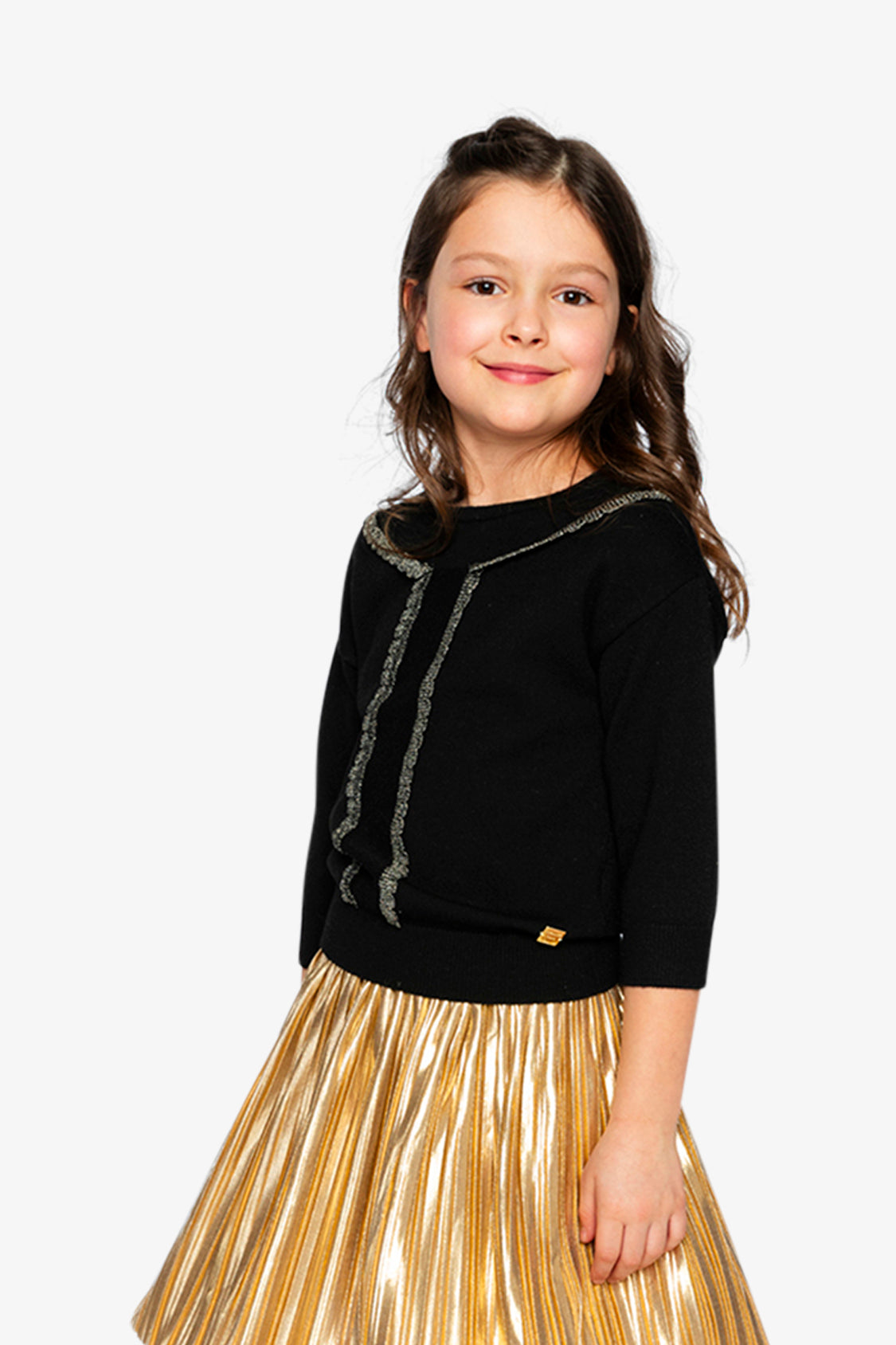 Knitted Sweater Black And Gold - Image 2