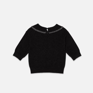 Knitted Sweater Black And Gold - Image 3