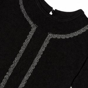 Knitted Sweater Black And Gold - Image 5