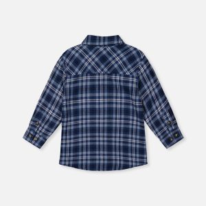 Plaid Shirt Blue And White - Image 4