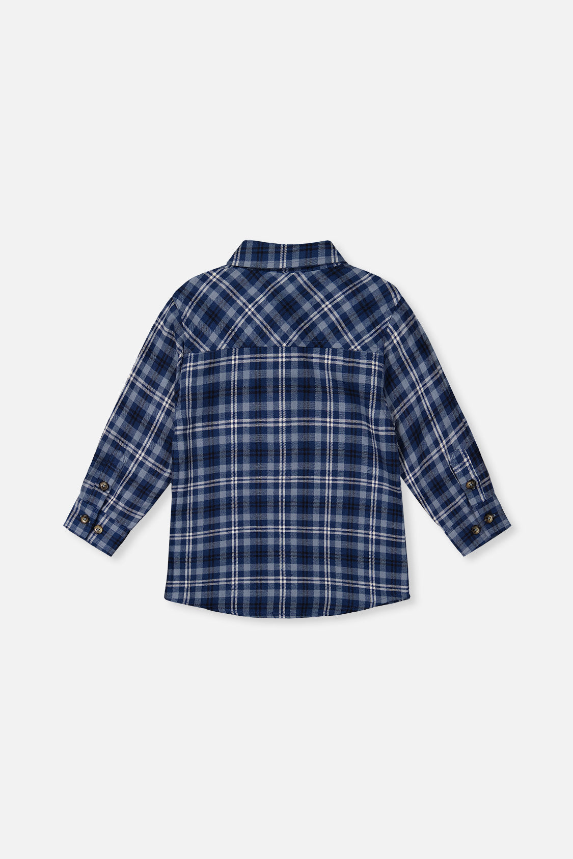 Plaid Shirt Blue And White - Image 4