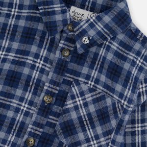 Baby Plaid Shirt Blue And White - Image 3