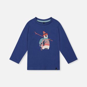 Long Sleeve Organic Cotton T-Shirt Blue