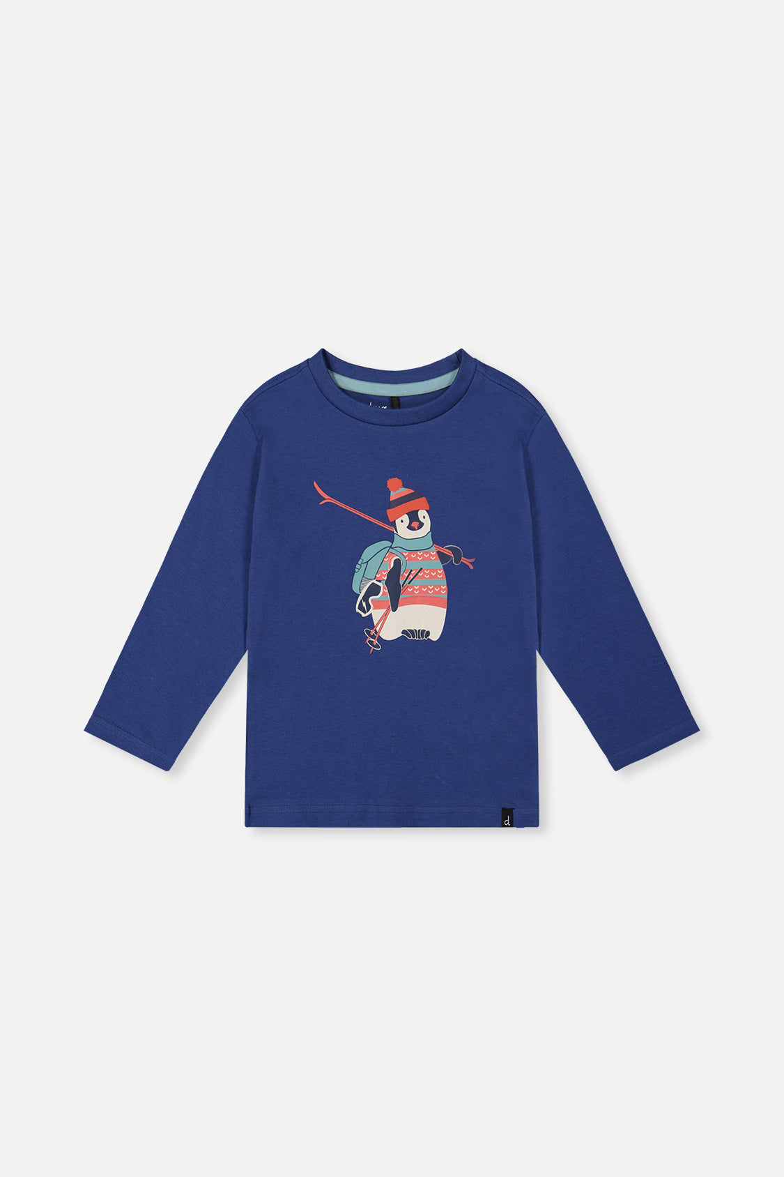 Long Sleeve Organic Cotton T-Shirt Blue - Image 12