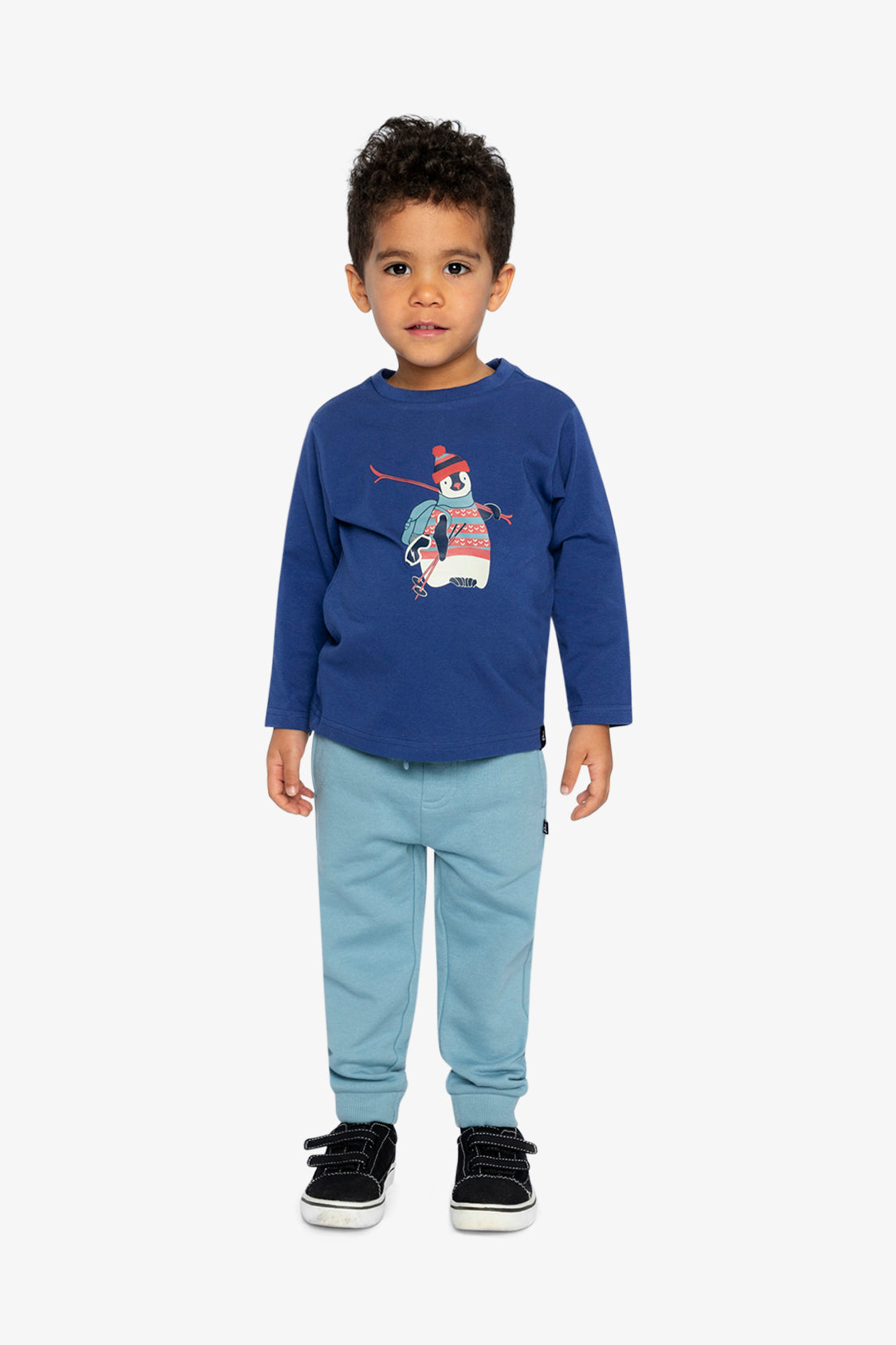 Long Sleeve Organic Cotton T-Shirt Blue - Image 5