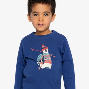 Long Sleeve Organic Cotton T-Shirt Blue - Image 2