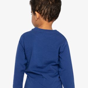Long Sleeve Organic Cotton T-Shirt Blue - Image 4