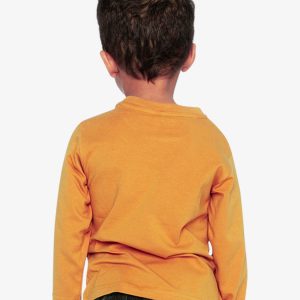 Long Sleeve Organic Cotton T-Shirt Mustard Yellow - Image 5