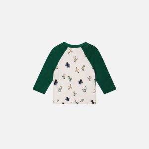 Alternative view of Baby Long Sleeve Raglan T-Shirt Beige Dinosaur Print