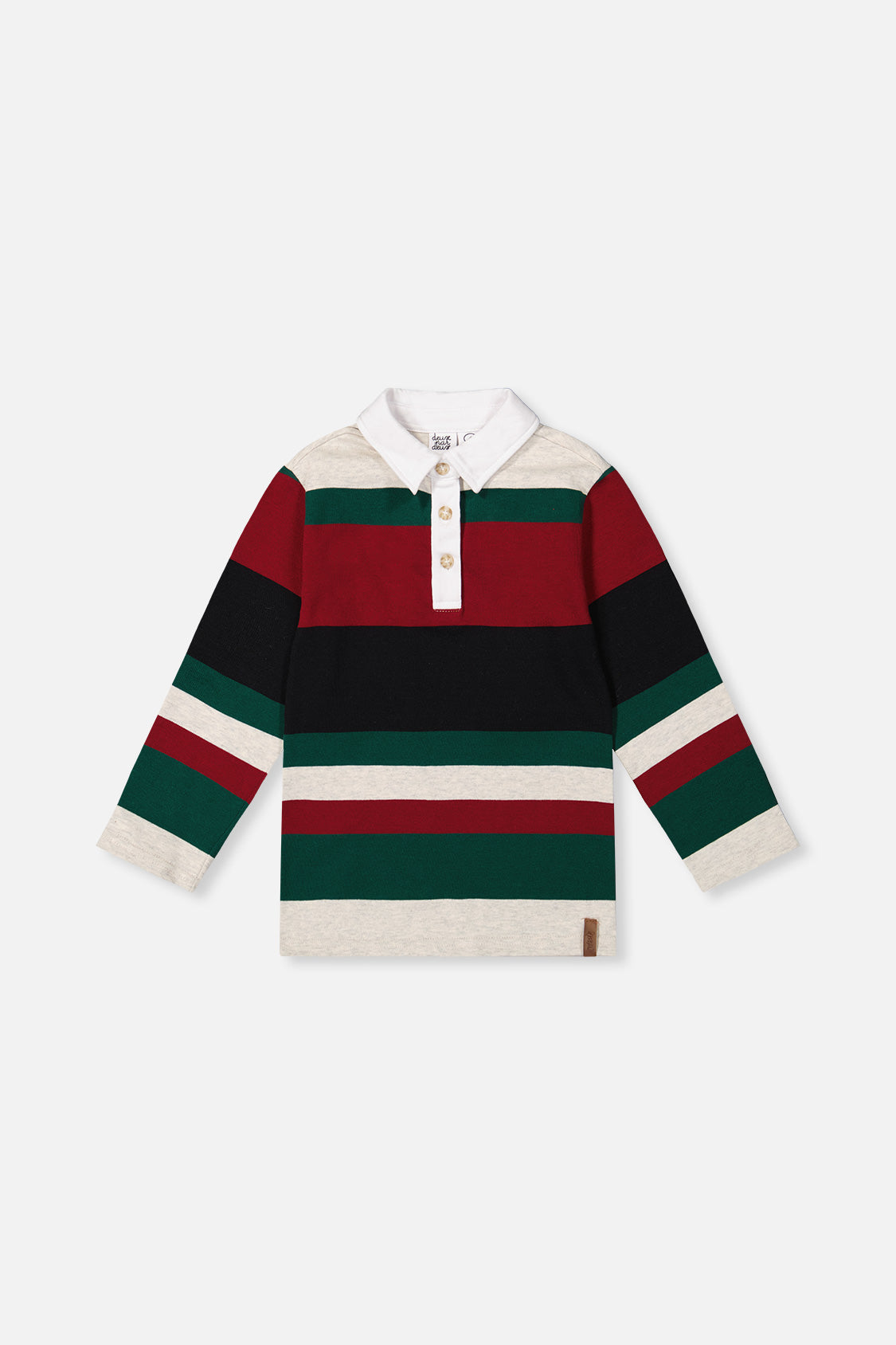 Polo Top Blue Striped Red, Green And Grey - Image 14