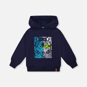 Fleece Hooded Sweatshirt Dark Blue