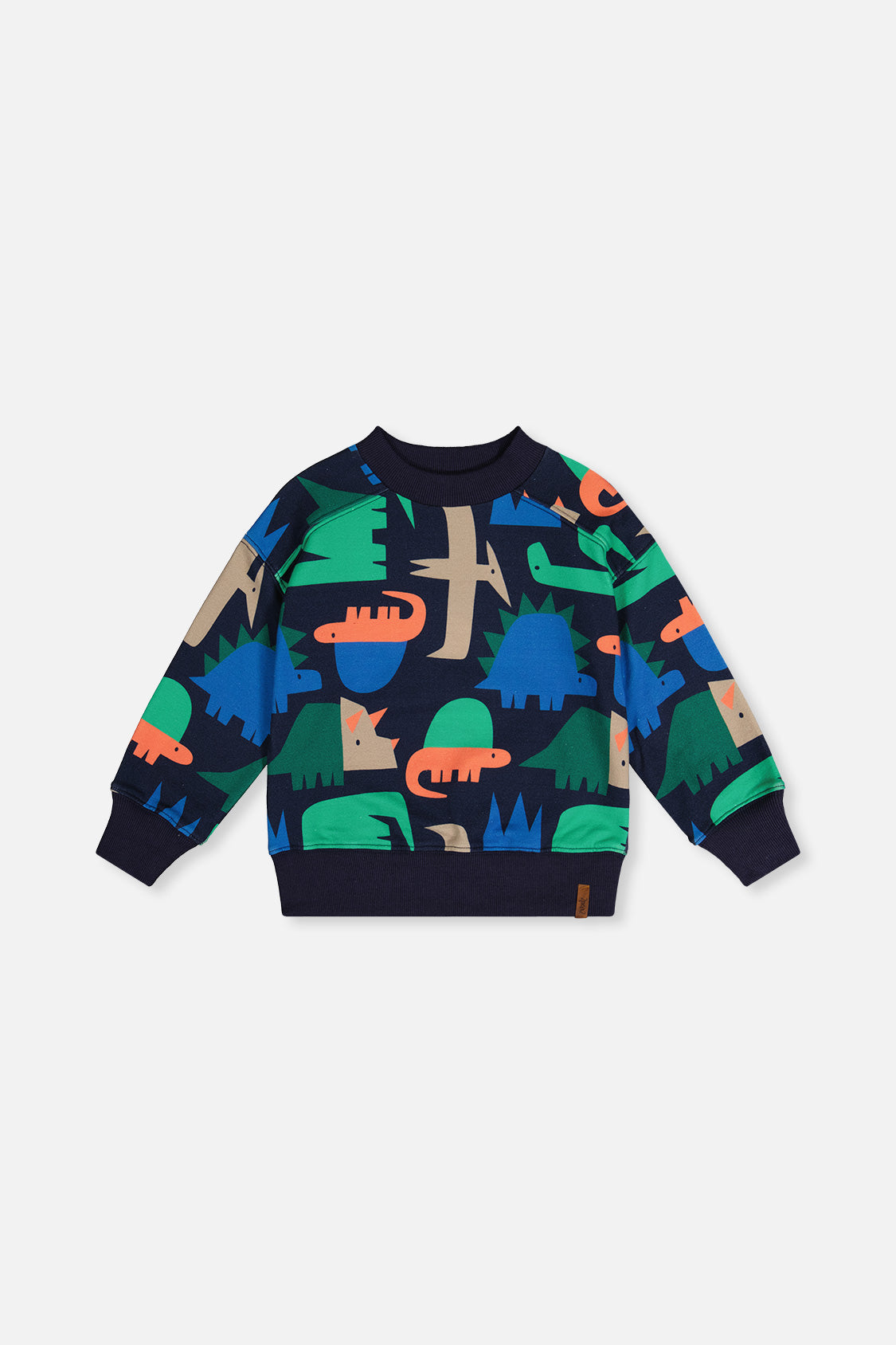 Fleece Sweatshirt Blue Dinosaur Print - Image 9